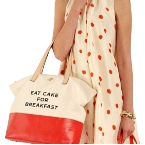 Kate Spade Call to Action Eat Cake for Breakfast tote bag - Picture 2 of 9